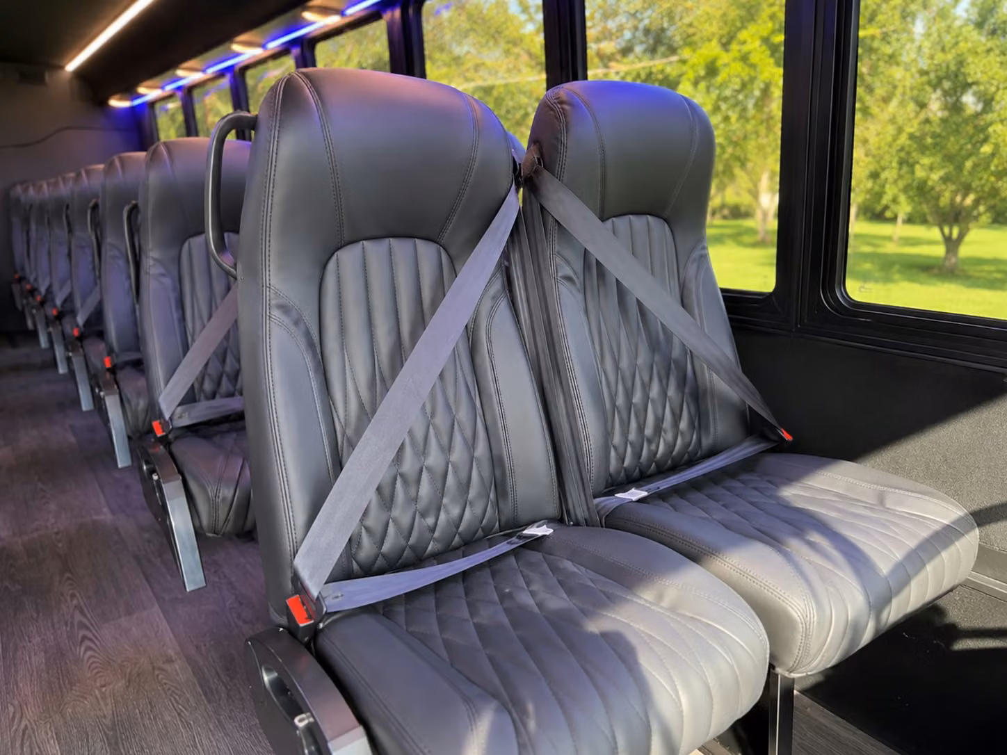 15 passenger minibus interior